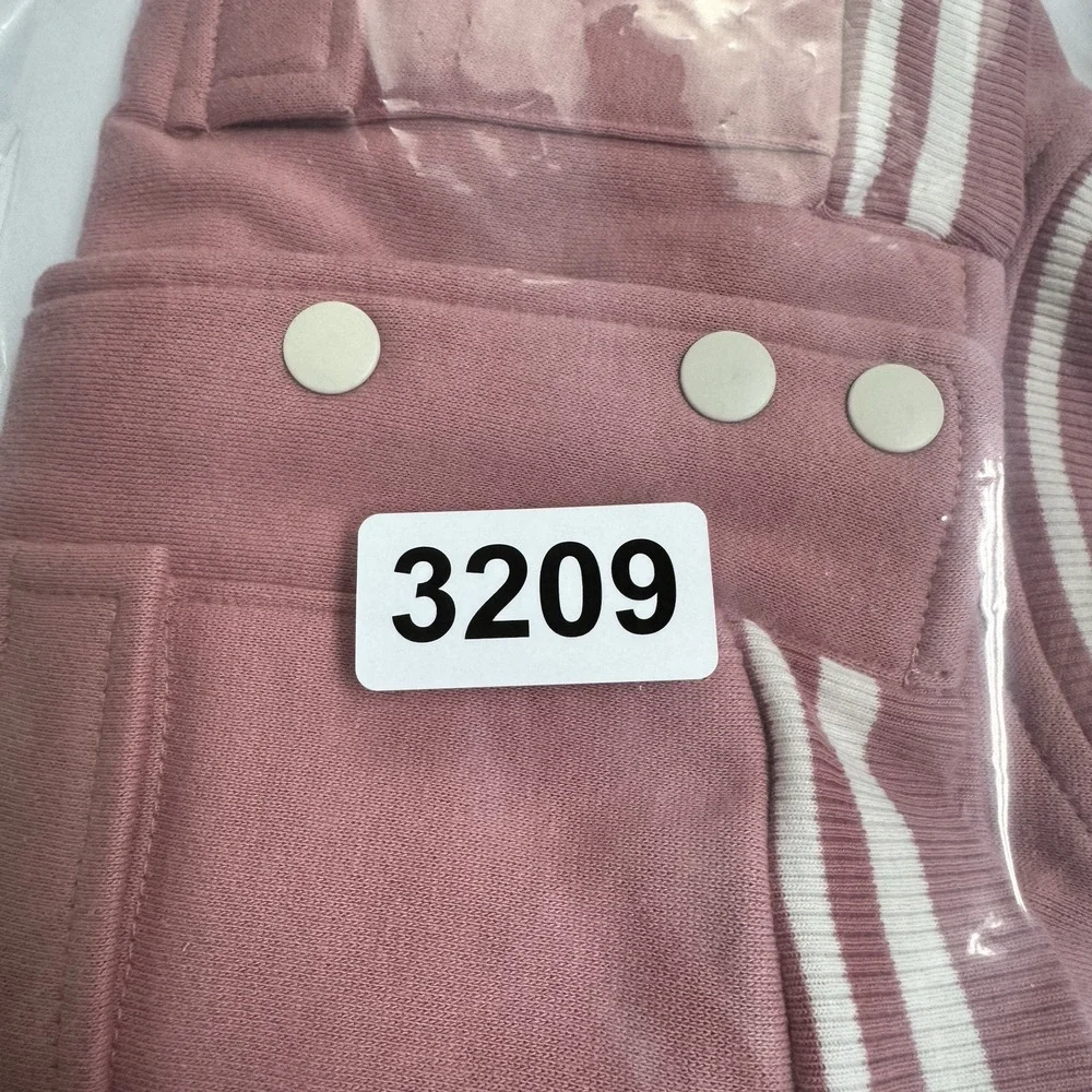 Derek Heart French Terry Varsity Bomber Jacket Girl's Size 4 Dusty Rose Pink
